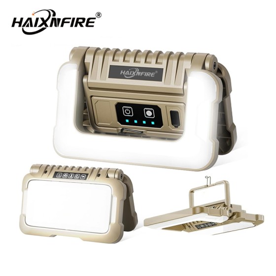 HaixnFire W106 Tent lamp 2500 lumens Flashlight Battery life 20 hours USB rechargeable camping lamp Portable LED work light USB rechargeable camping lamp COB Barbecue lamp Spotlight Tent lamp Emergency light